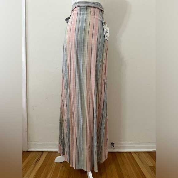 New With Tags NWT Show Me Your Mumu Wrap Maxi Skirt Rainbow Stripes - Picture 3 of 5